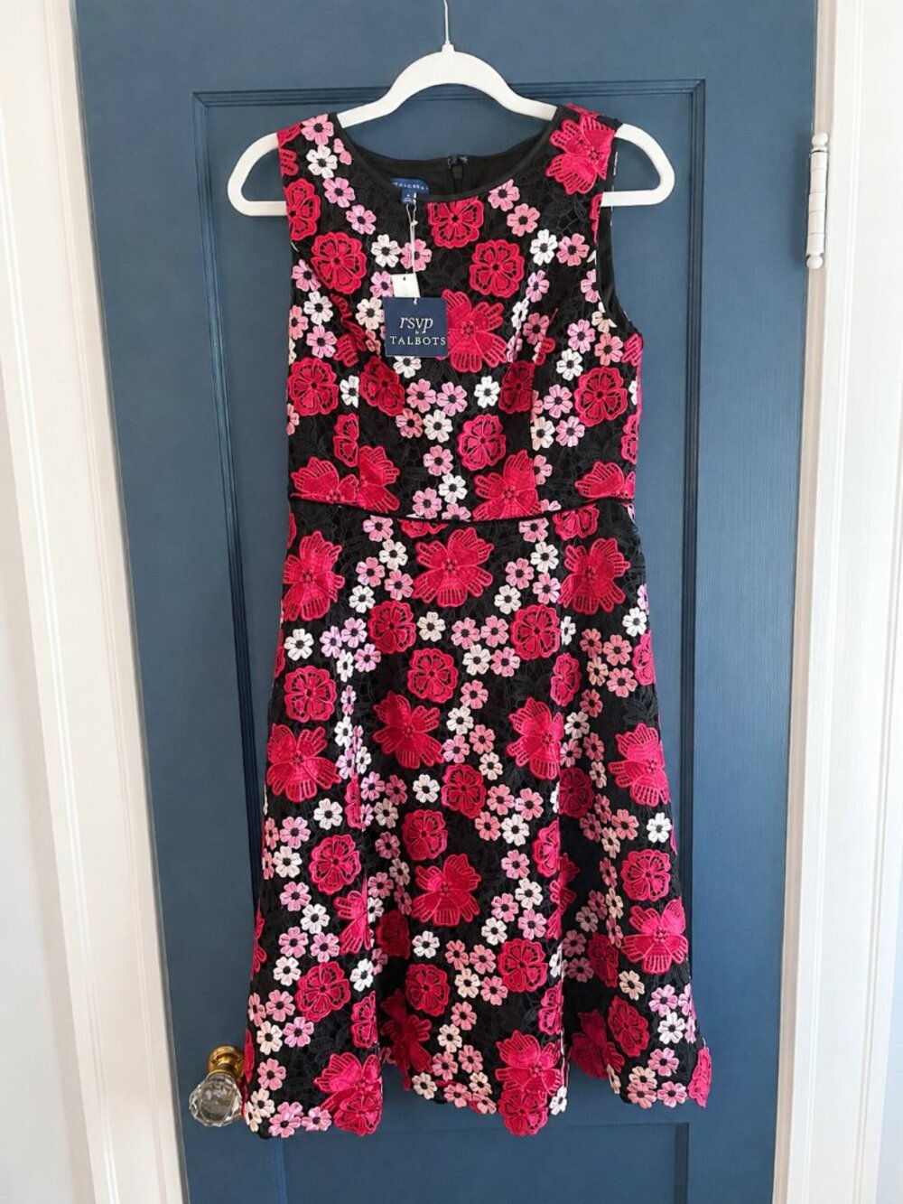 RSVP by Talbots Floral Lace Embroidered Fit & Flare Dress – Size 4 NWT